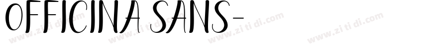 0fficina Sans字体转换